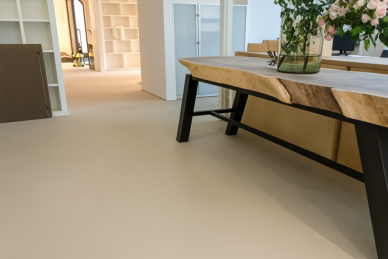 матовое покрытие микроцемент пол